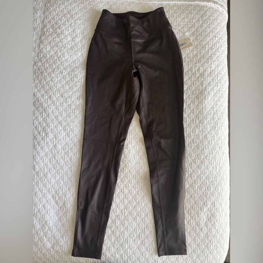 Bare Necessities Faux Leather Leggings - Coffee Bean